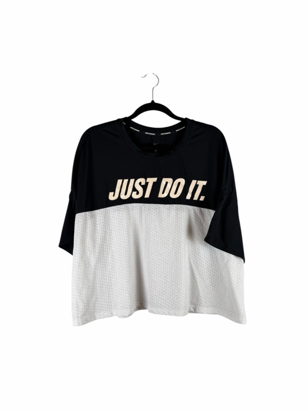 Nike Dri-FIT Just Do It Black White Mesh Running Shirt Size 2X